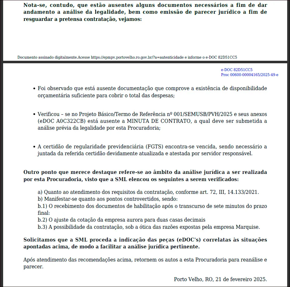 Aurora Serviços vence licitação de R$ 19 milhões para coletar lixo em Porto Velho, mas PGM exige mais explicações