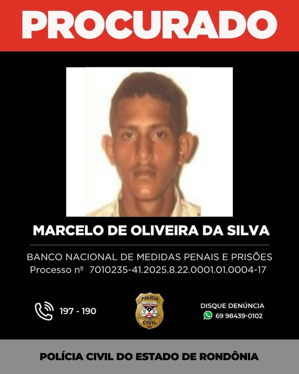 Marcelo de Oliveira (filho) — Foto: Reprodução/Polícia Civil de Rondônia (PC-RO)