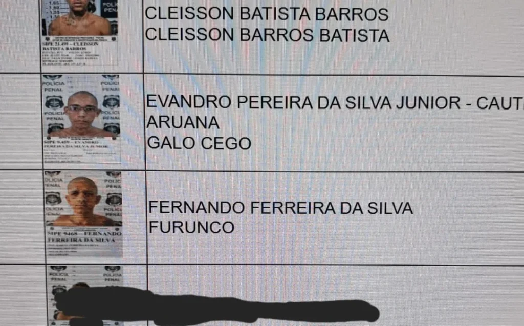 VÍDEO: Secretaria de Justiça divulga nome de foragidos do presídio 470