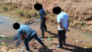 Filho vive momento de desespero ao encontrar pai morto dentro de córrego em Rondônia