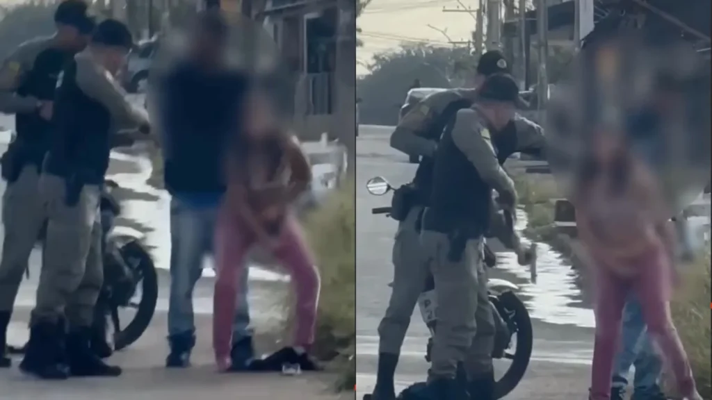 MULHER É PRESA APÓS ESCONDER PISTOLA NAS PARTES ÍNTIMAS DURANTE ABORDAGEM POLICIAL