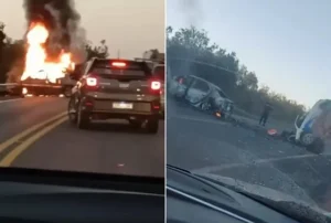 Quatro pessoas morrem presas às ferragens em acidente entre dois carros