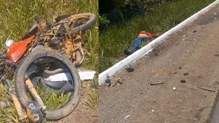 Motociclista morre após colisão frontal com carreta na BR-364, em Rondônia; veja vídeo do acidente