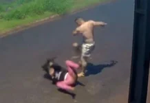Mulher é brutalmente agredida com chutes na cabeça e suspeito acaba preso. VEJA VÍDEO